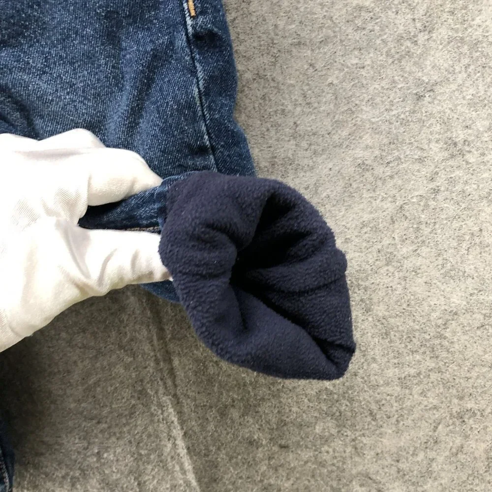 Gap Baby 12-18M‎ Fleece Lined Jeans Blue Dark Wash Winter Insulated
